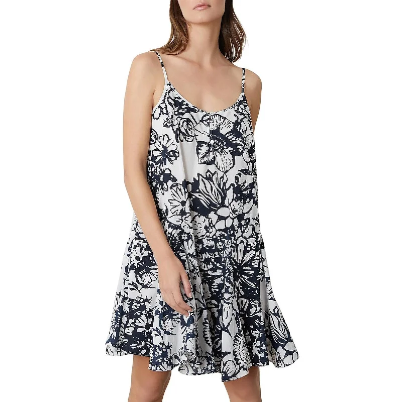 sleeveless dressVELVET BY GRAHAM & SPENCER Womens Cotton Floral Fit & Flare Dress