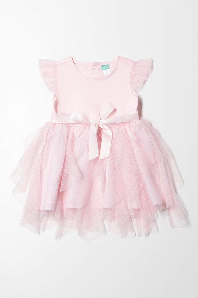 Daily Deals wrap dressRuffle Mesh Dress Pink