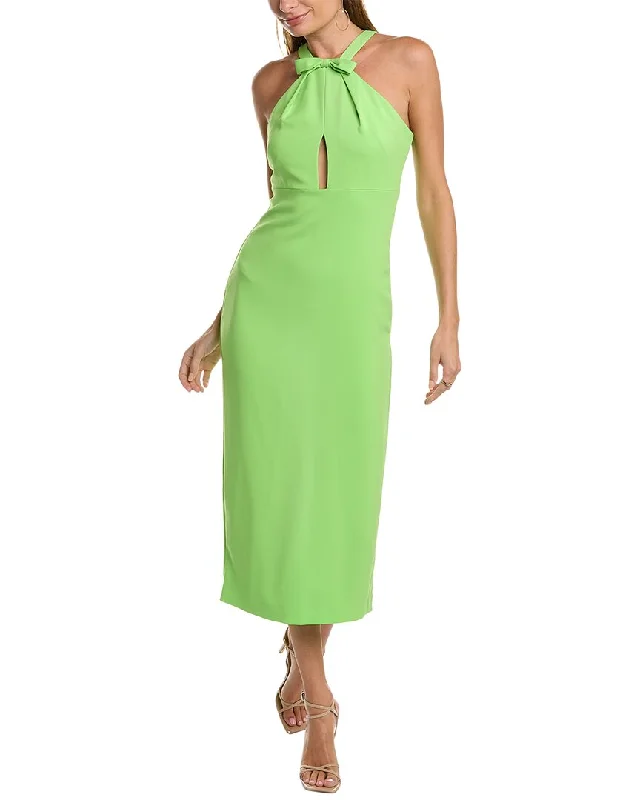 chic dressML Monique Lhuillier Bow Halter Maxi Dress