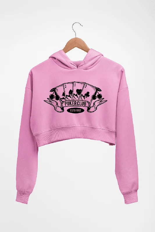 Quick Sale performance hoodie for gymPoker Crop HOODIE FOR WOMEN
