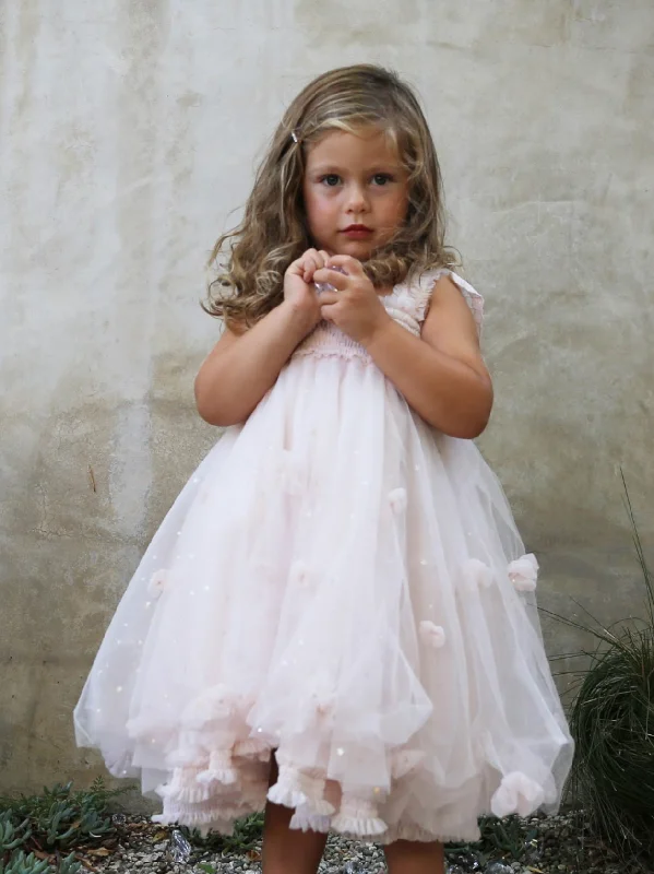 Special Buy printed dressCloude in Blush Pink or Champagne