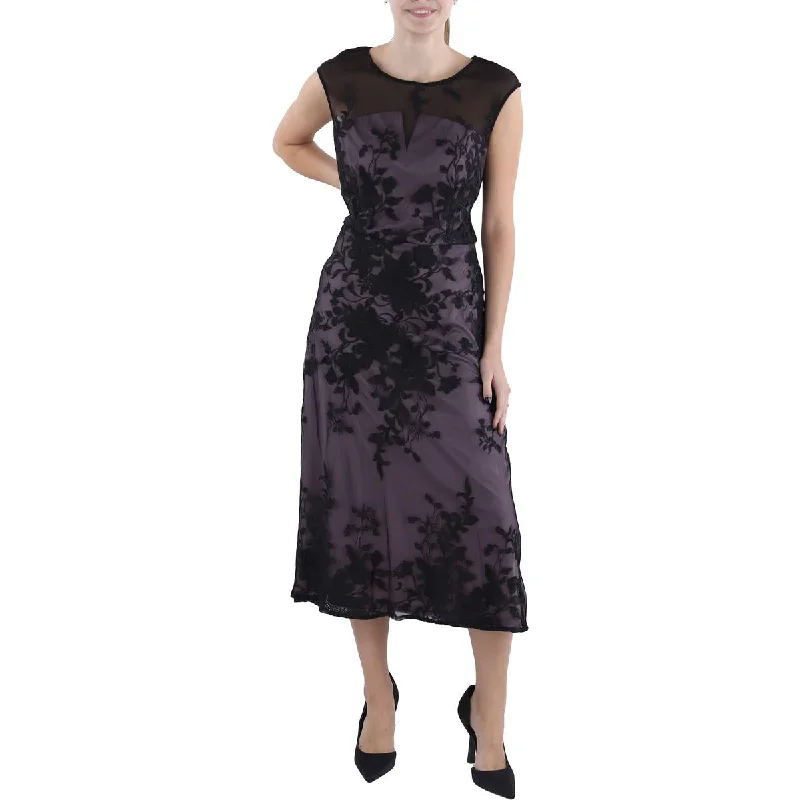 shift dressJS Collections Womens Embroidered Midi Cocktail And Party Dress