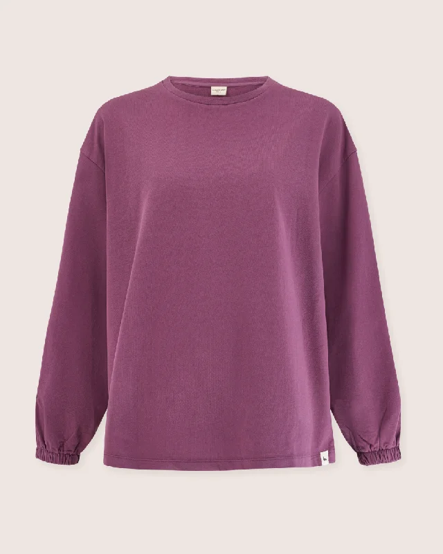 Can't Miss casual workout hoodieIvy Relax Plum Sweatshirt