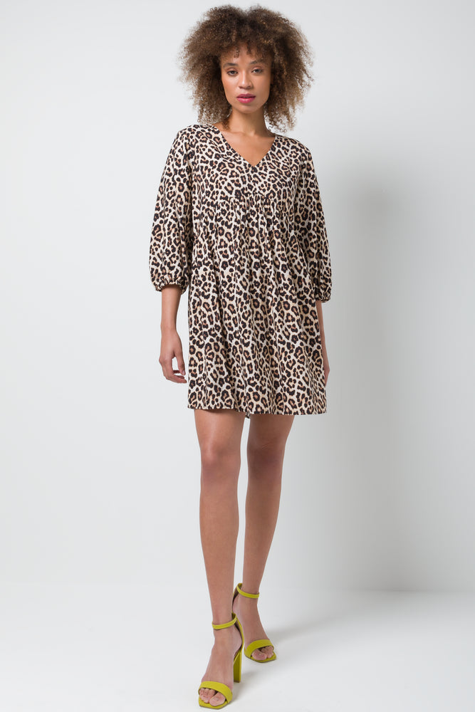 Special Savings casual dressThree-Quarter Sleeve Dress Brown