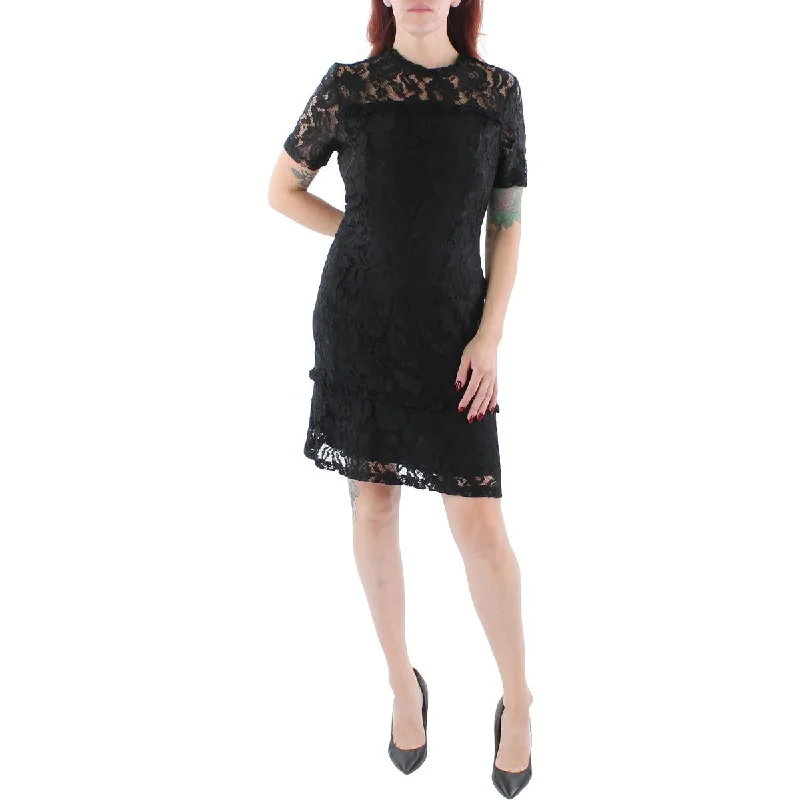 flowy evening dressNanette Nanette Lepore Womens Lace Knee Length Midi Dress