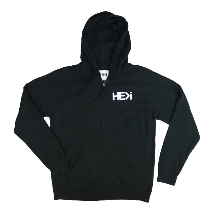 casual hoodie for workoutUNISEX LOGO HOODIE IN BLACK