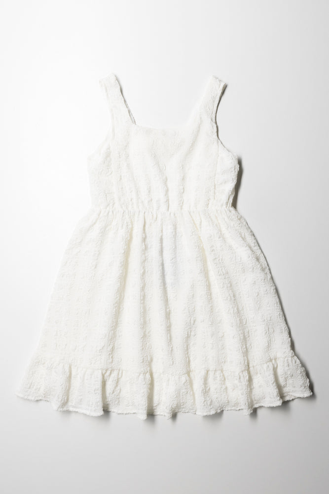Amazing Deals casual slip dressBubble Fabric Dress White