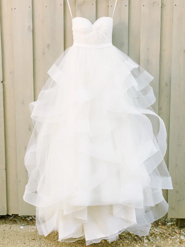 Unmissable Offer Cheap Wedding Dresses Beautiful Sweetheart Tulle Ivory Bridal Gown JKW044