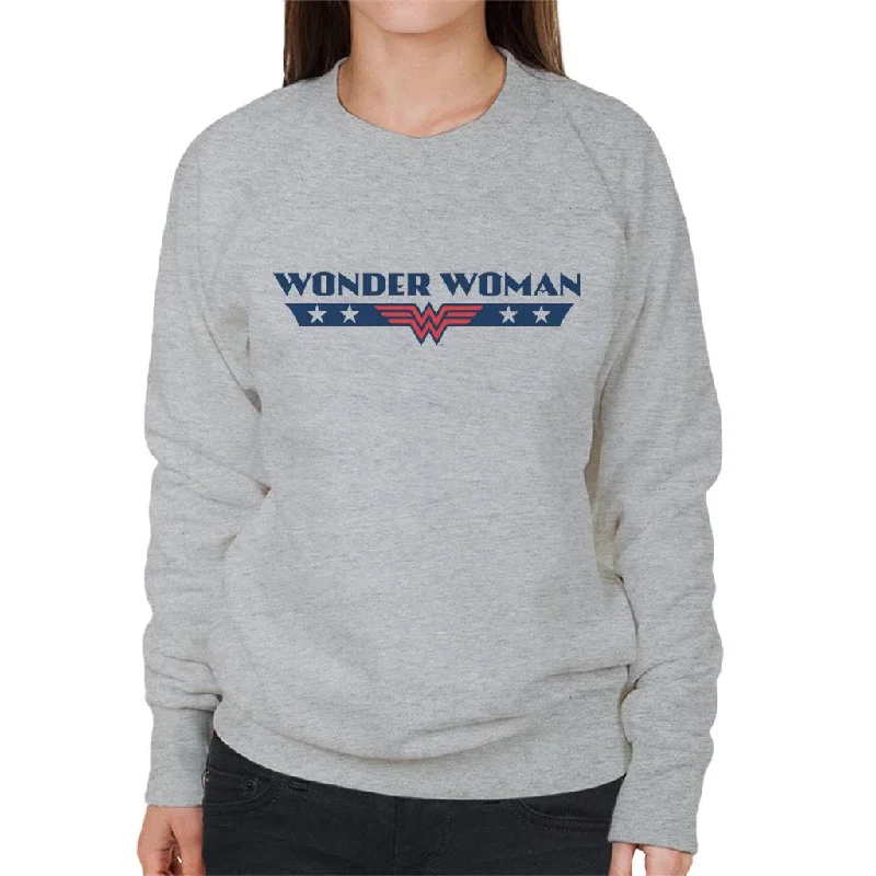 fashionable gym hoodieWonder Woman Stars Logo Women's Sweatshirt