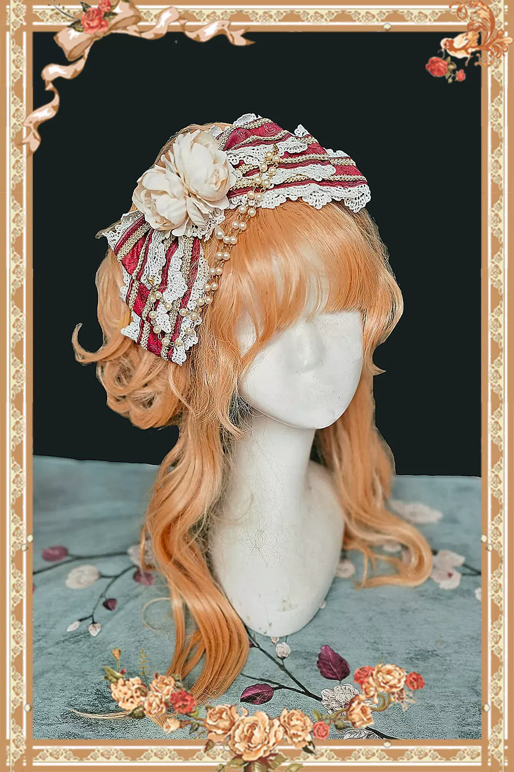 red side clip/brooch