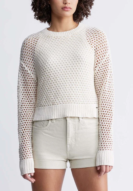 Must-Have Deals loose fit sports sweatshirtBraelynn Women’s Openwork Sweater in Off-White - SW0055P Must-Have Deals loose fit sports sweatshirtBraelynn Women’s Openwork Sweater in Off-White - SW0055P