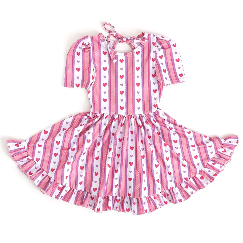 Special Savings casual evening dressDarling Hearts Wallpaper Twirl Dress