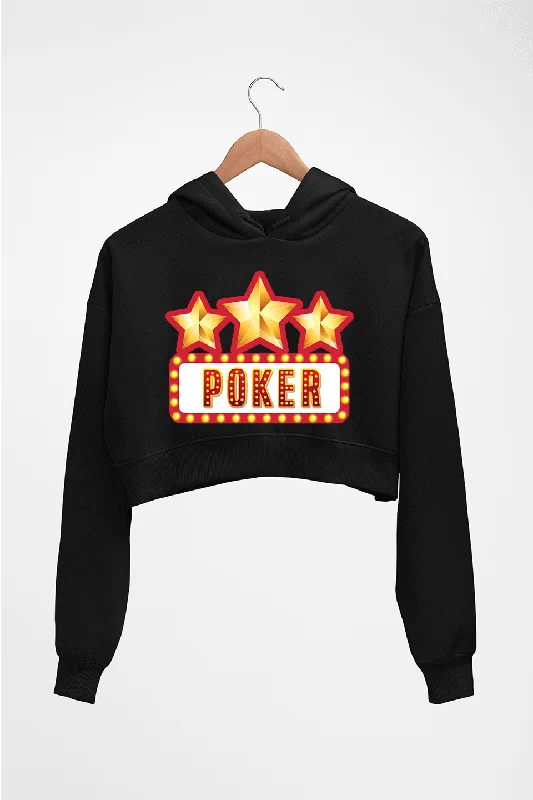 New Markdowns trendy zip-up hoodiePoker Crop HOODIE FOR WOMEN