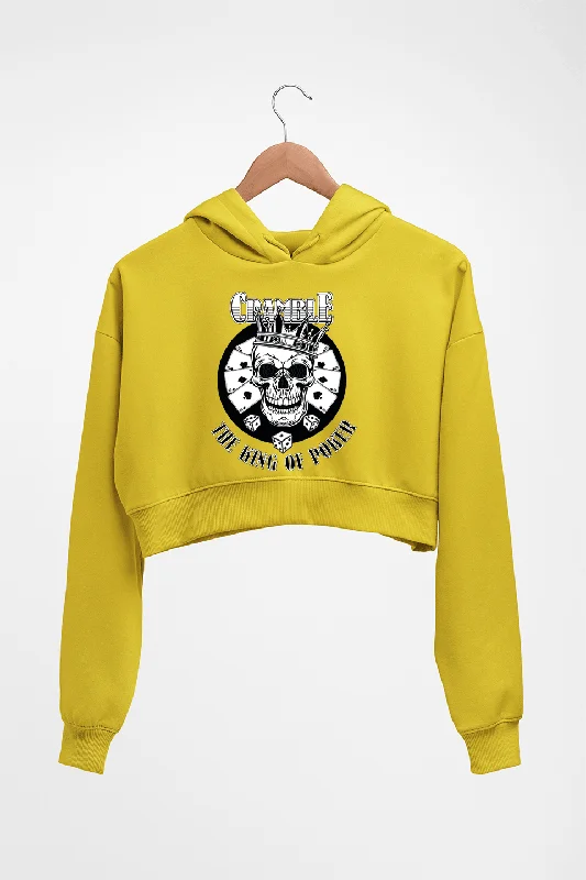 Weekend Deal cozy hoodie for cold weatherPoker Crop HOODIE FOR WOMEN