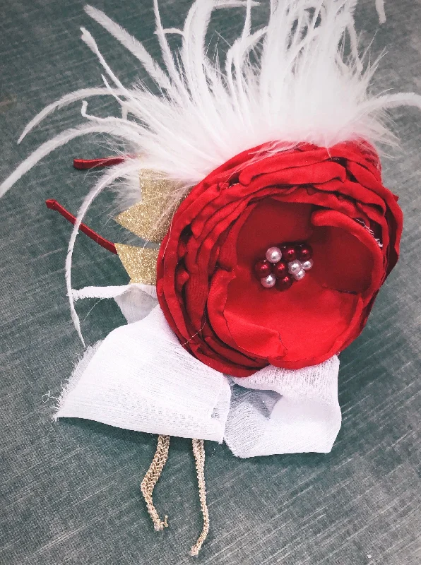 Limited Stock wrap-around dressRed Couture Headband