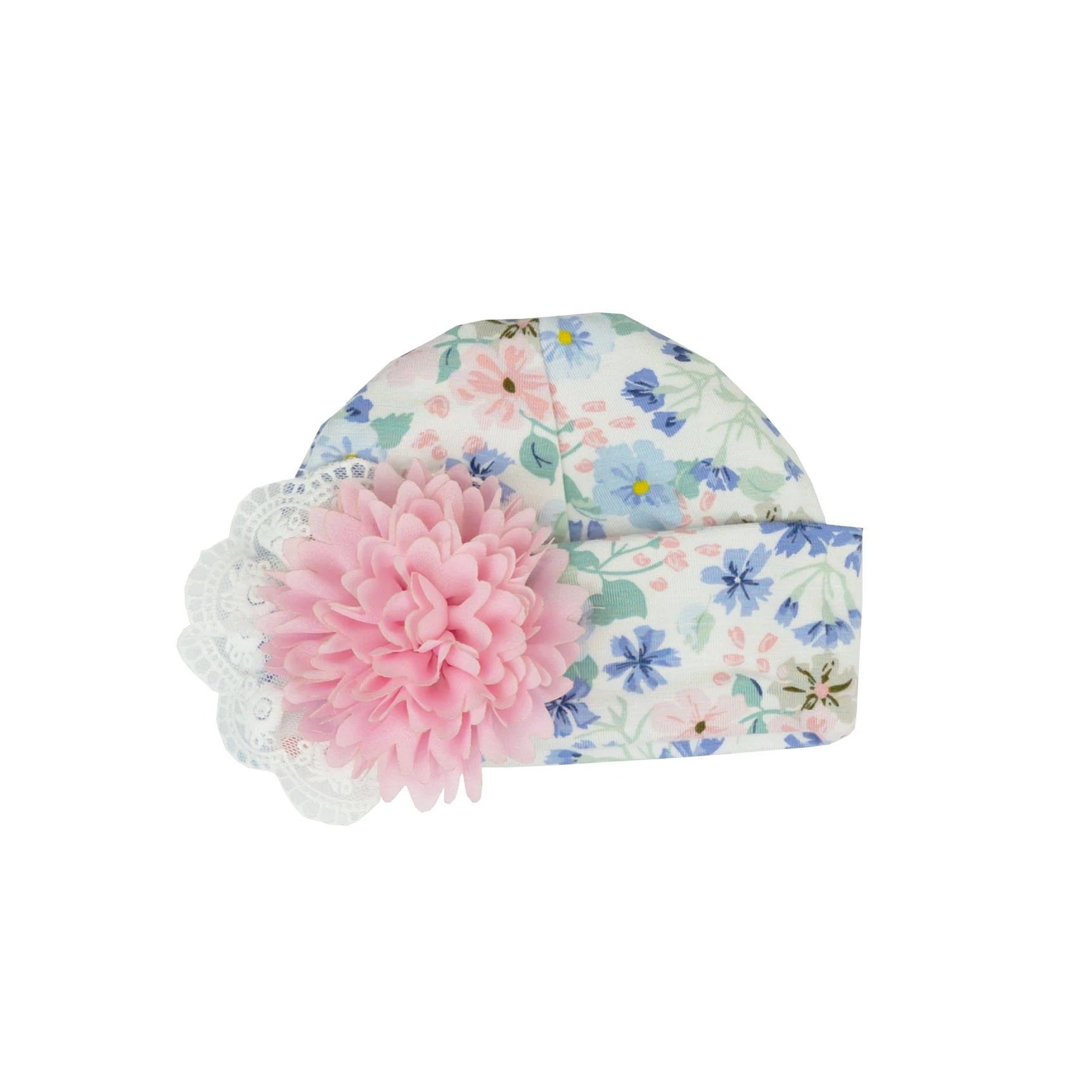 floral wrap dressHaute Baby Periwinkle Cap