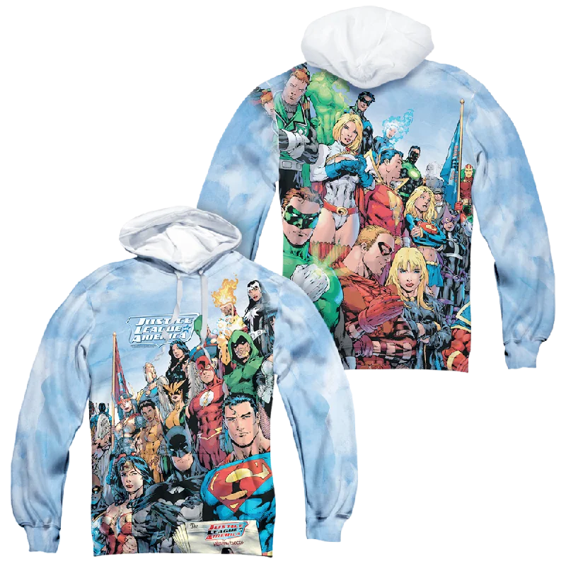 Deal Dash graphic hooded sweatshirtJustice League Justice League Of America All-Over Print Pullover Hoodie