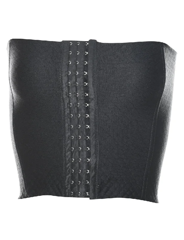 stylish zip jacketBlack Classic Corset Top - XS