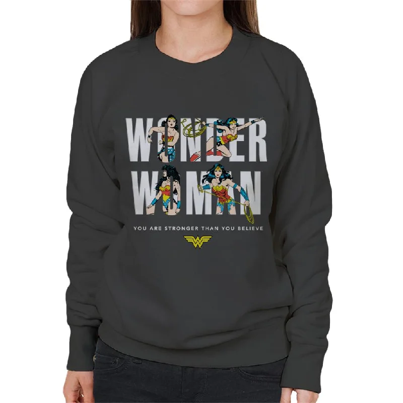 high-end athletic hoodieWonder Woman You Are Stronger Than You Believe Women's Sweatshirt