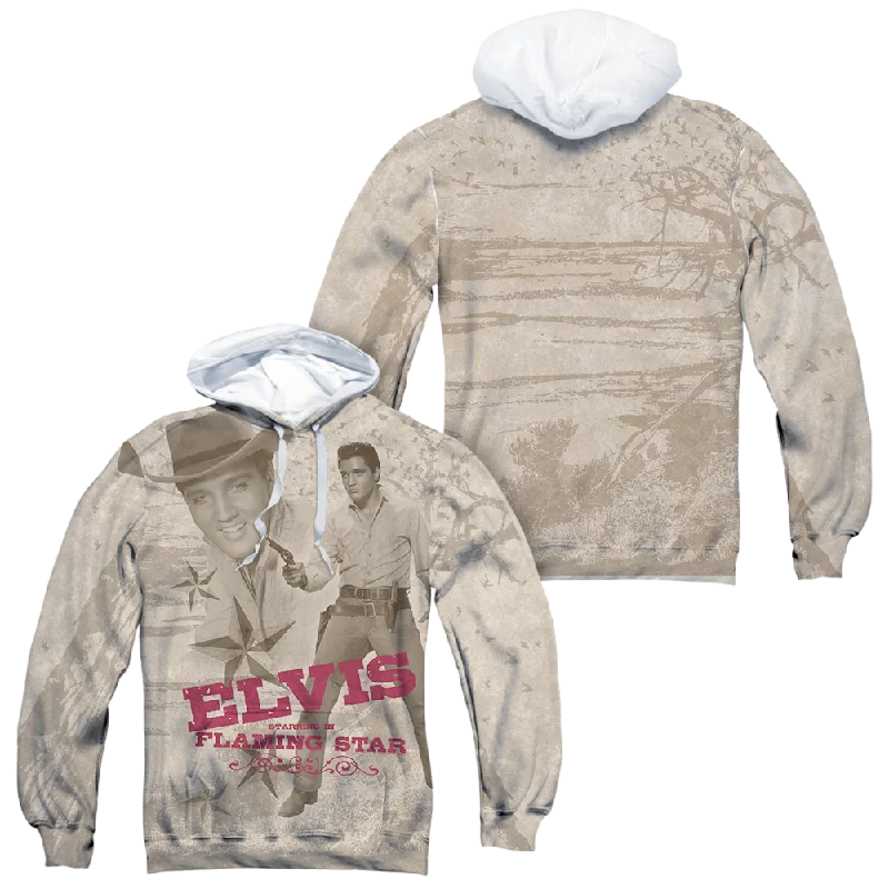 Don't Wait fleece hoodieElvis Presley Flaming Star - All-Over Print Pullover Hoodie