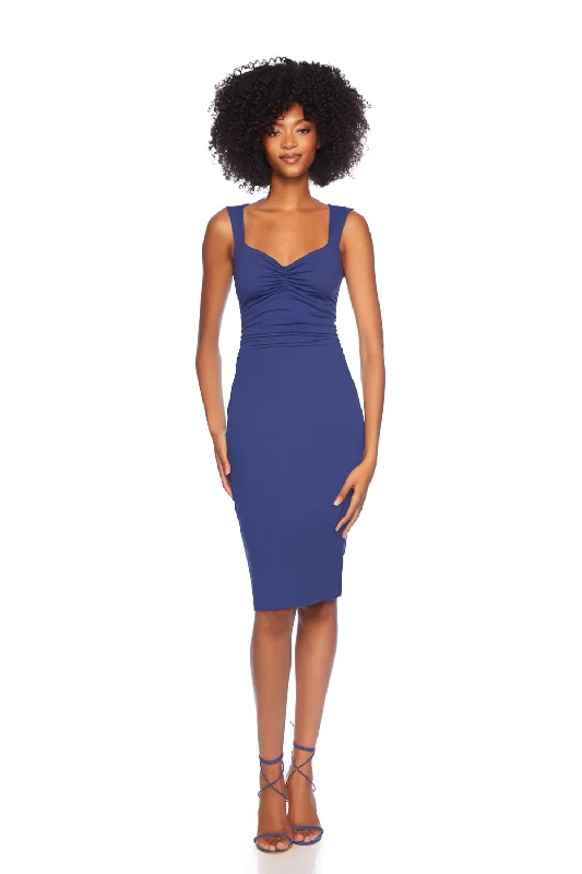 Limited Edition vintage-inspired dresscenter gathered sleeveless dress