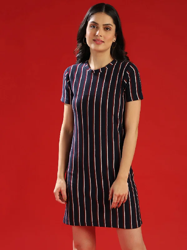 Midnight Madness boho-chic dressCampus Sutra Women Stylish Striped Design Bodycon Casual Dresses