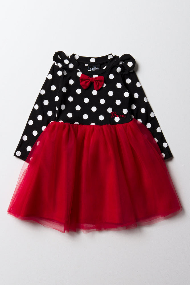 Now or Never tiered dressMinnie Mouse Long Sleeve Tulle Dress Red