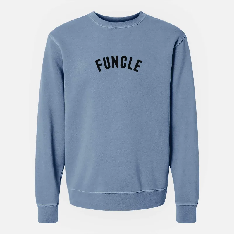 comfortable athletic sweatshirtFuncle - Articulate Collection - Unisex Pigment Dyed Crew Sweatshirt