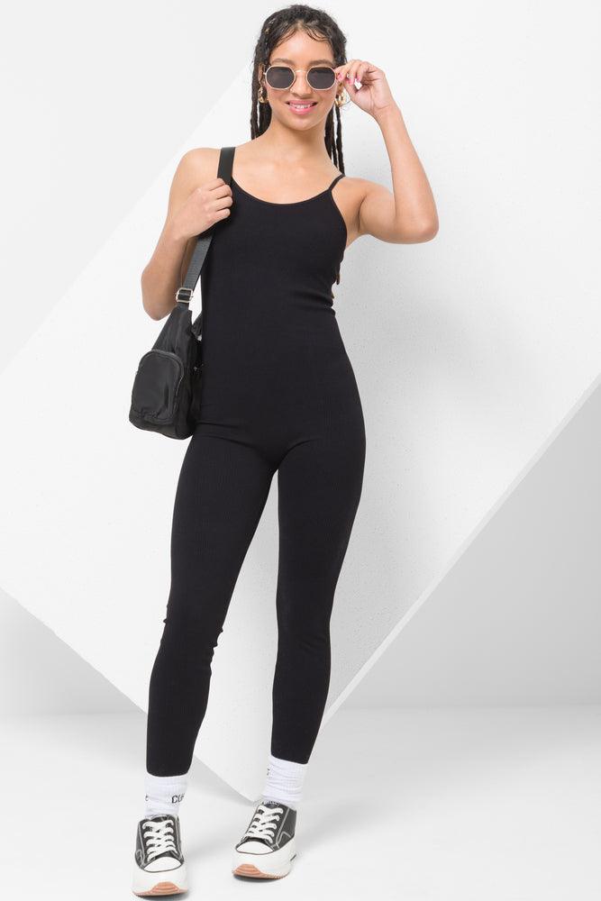 Act Fast elegant dressSeamless Jumpsuit Black