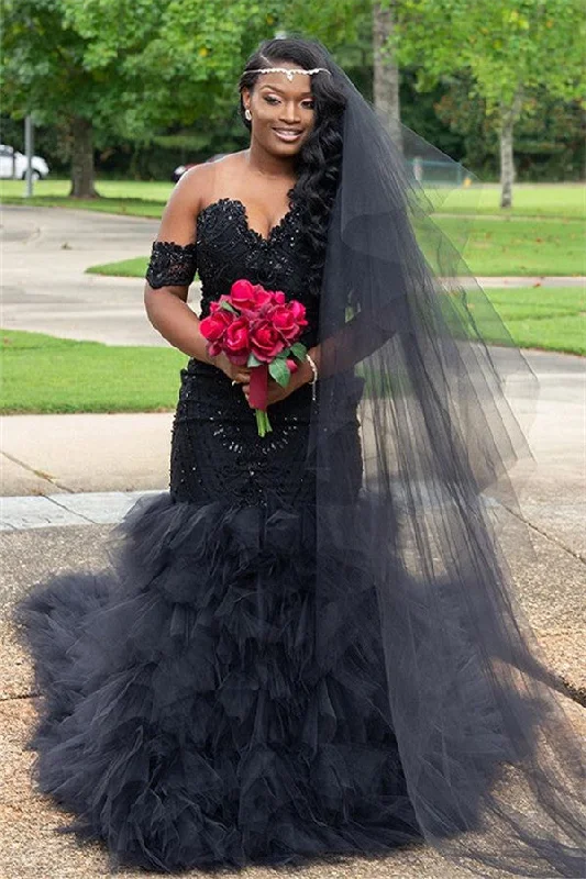 Take Advantage Trendy Off-the-Shoulder Sparkle Beads Prom Dresses Fit and Flare Tulle Ruffles Evening Gowns Take Advantage Trendy Off-the-Shoulder Sparkle Beads Prom Dresses Fit and Flare Tulle Ruffles Evening Gowns